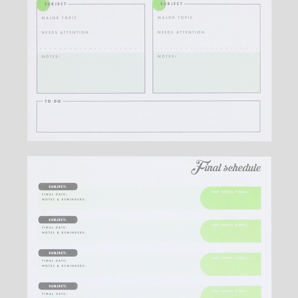 A4 STUDY PLANNER & BASIC COLLECTION WASHI TAPE - Picture 5 of 8